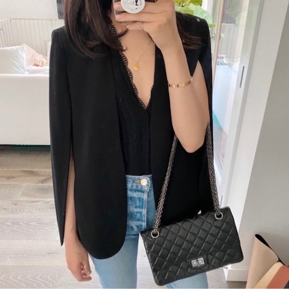 Mural Black Cape Blazer XS Sz 0-4 - Picture 3 of 8